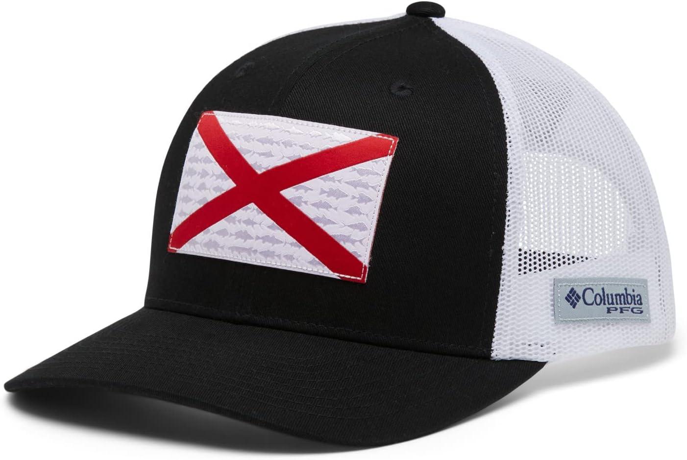 imageColumbia Unisex Adult PFG Logo Mesh Ball CapBlackAlabama Flag