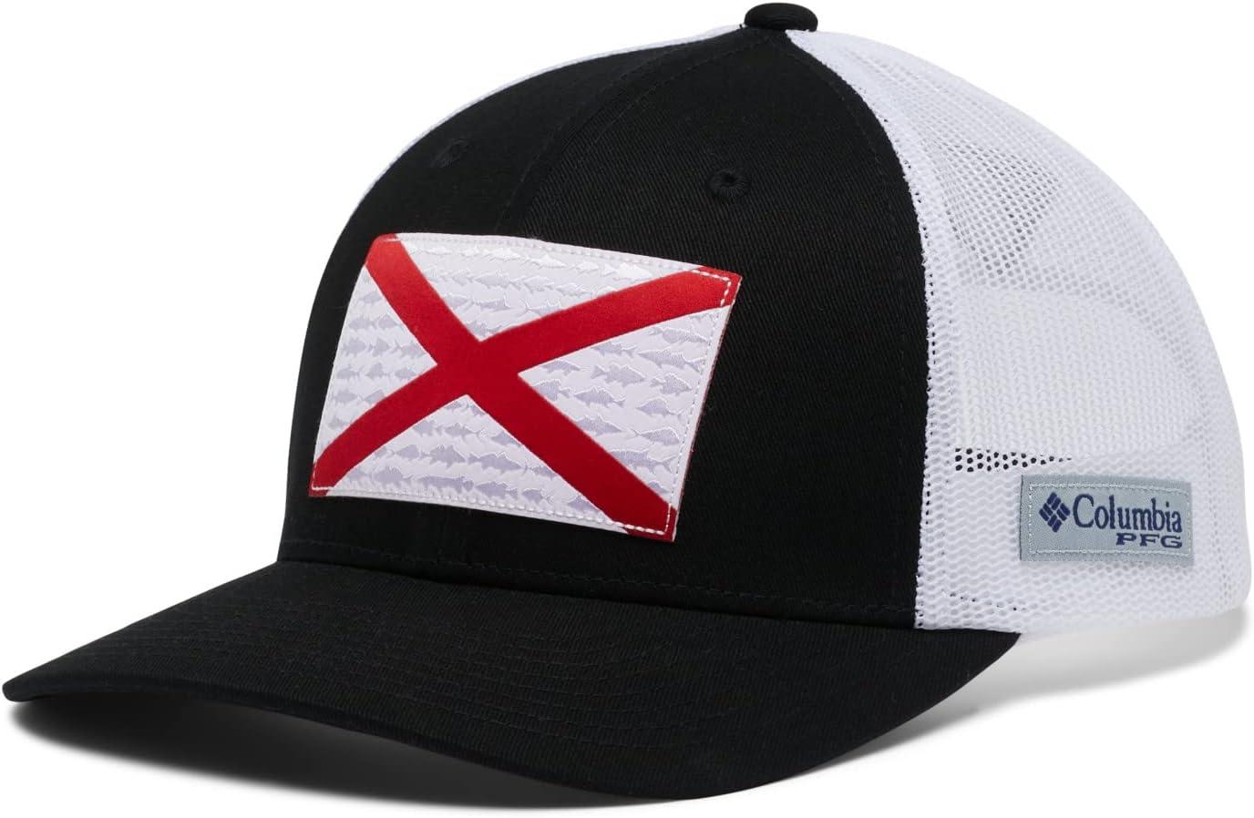 imageColumbia Unisex Adult PFG Logo Mesh Ball CapBlackAlabama Flag