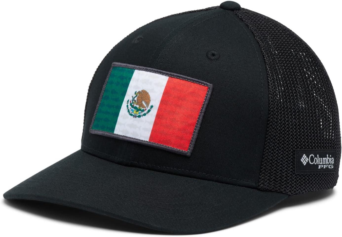 imageColumbia Unisex Adult PFG Logo Mesh Ball CapBlackBlackMexico Fish Flag