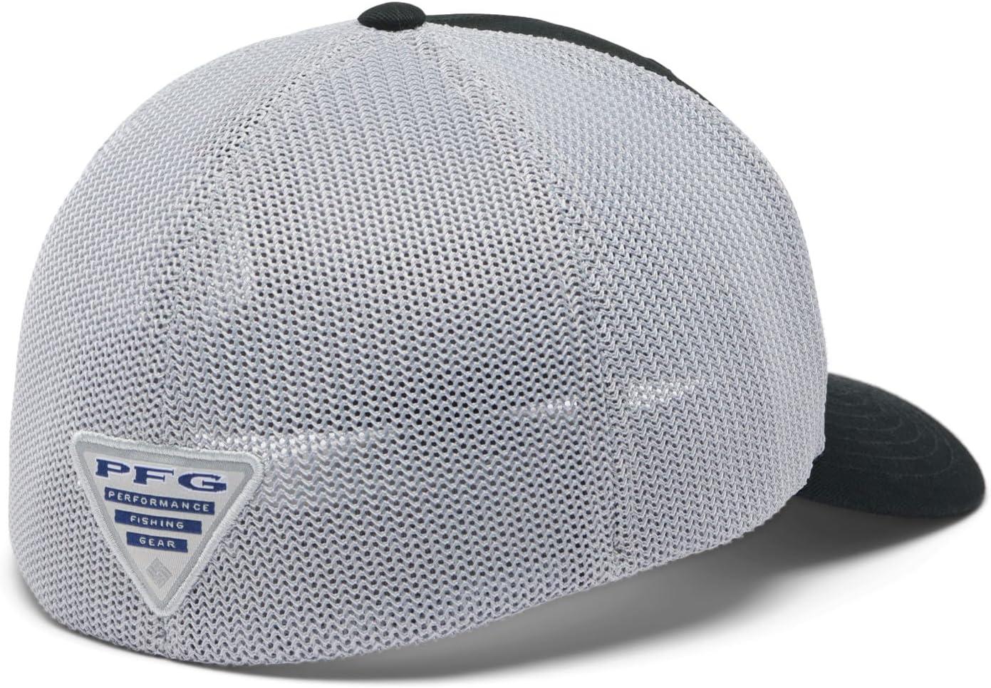 imageColumbia Unisex Adult PFG Logo Mesh Ball CapBlackCool GreyInshore Slam Flag