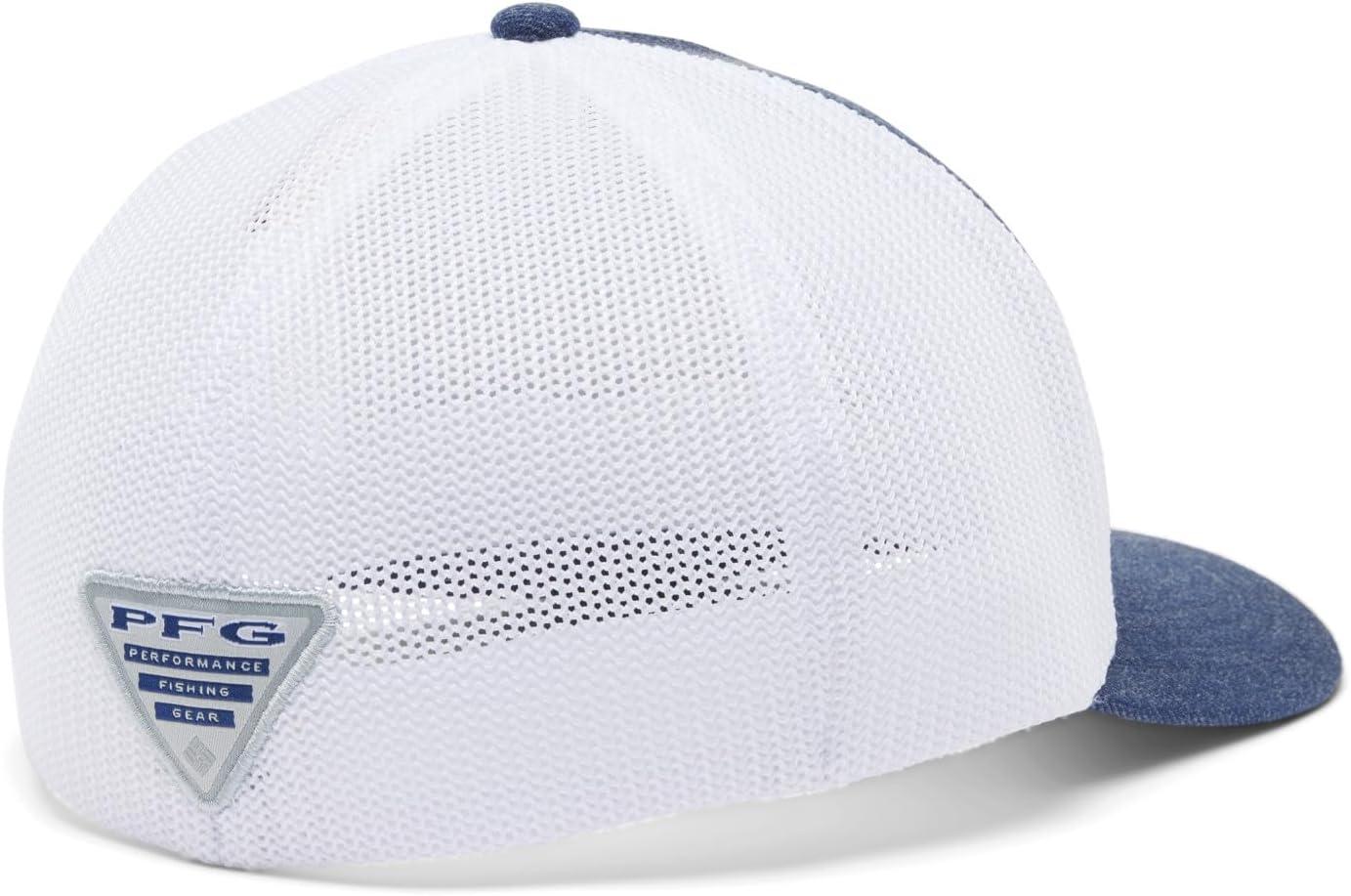imageColumbia Unisex Adult PFG Logo Mesh Ball CapCarbon HeatherUS Fish Flag