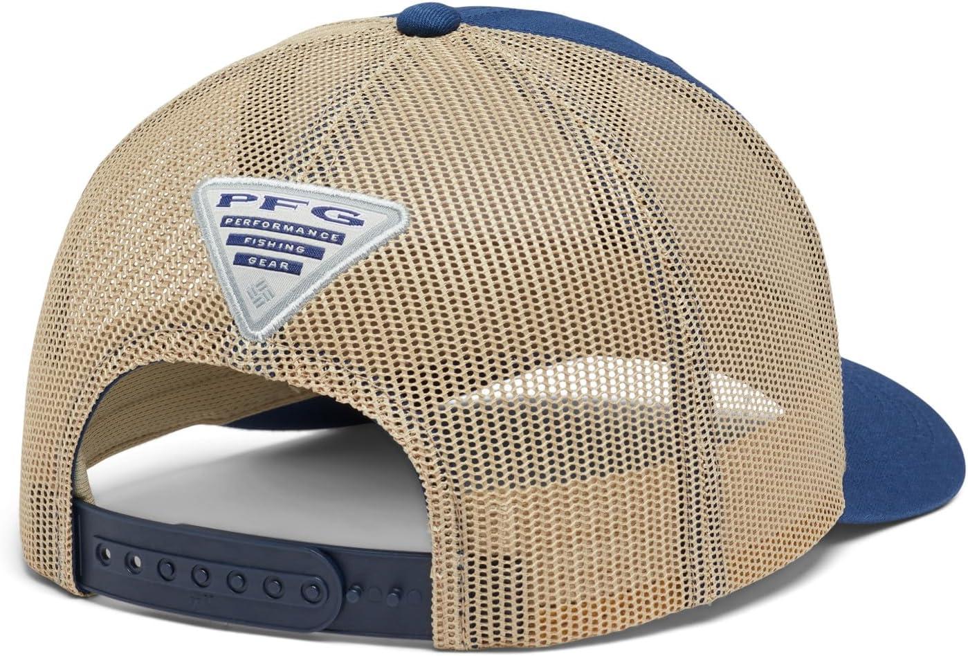 imageColumbia Unisex Adult PFG Logo Mesh Ball CapCarbonAncient Fossil