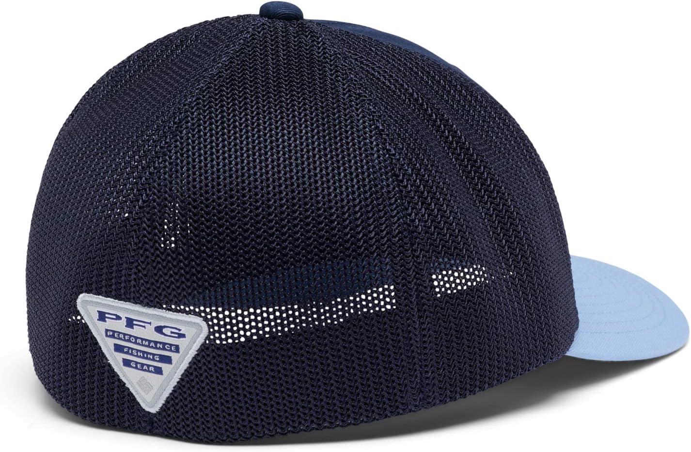 imageColumbia Unisex Adult PFG Logo Mesh Ball CapCollegiate NavyAgate BlueMid Atlantic Flag