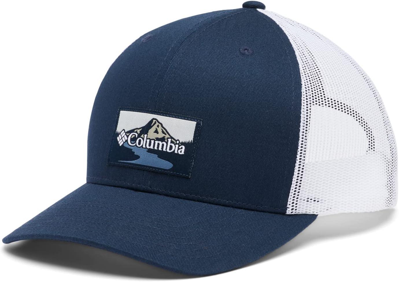 imageColumbia Unisex Adult PFG Logo Mesh Ball CapCollegiate NavyColumbia GreyMt Hood Circle