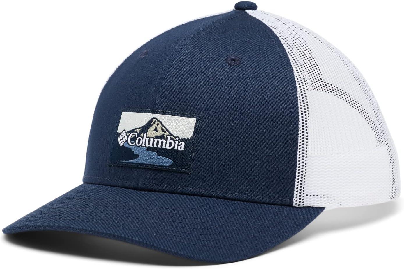 imageColumbia Unisex Adult PFG Logo Mesh Ball CapCollegiate NavyColumbia GreyMt Hood Circle