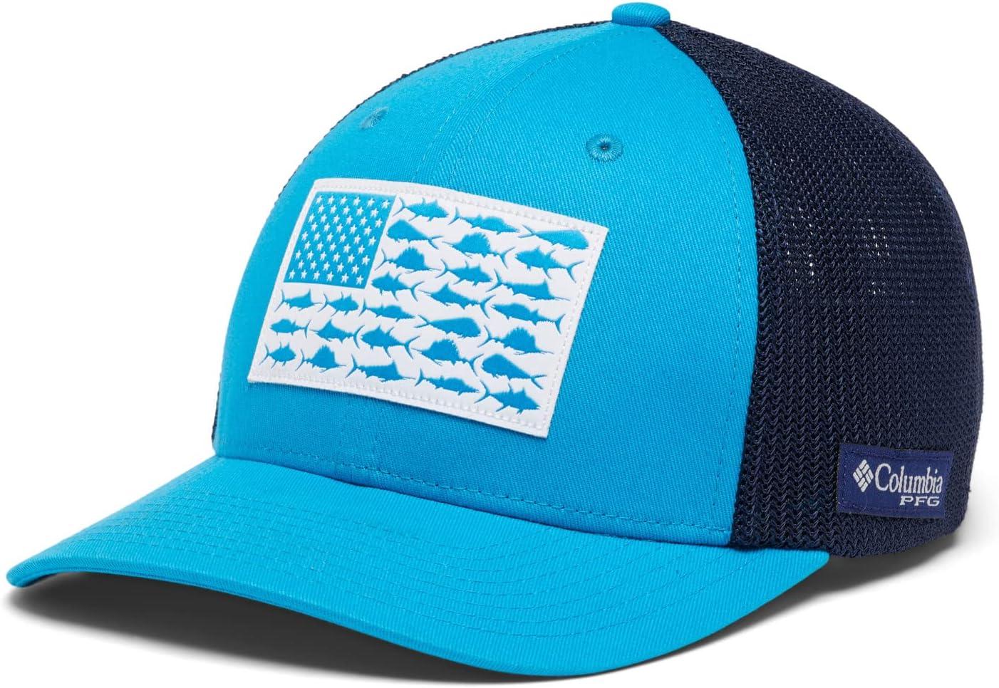imageColumbia Unisex Adult PFG Logo Mesh Ball CapCompass BlueOffshore Slam Flag