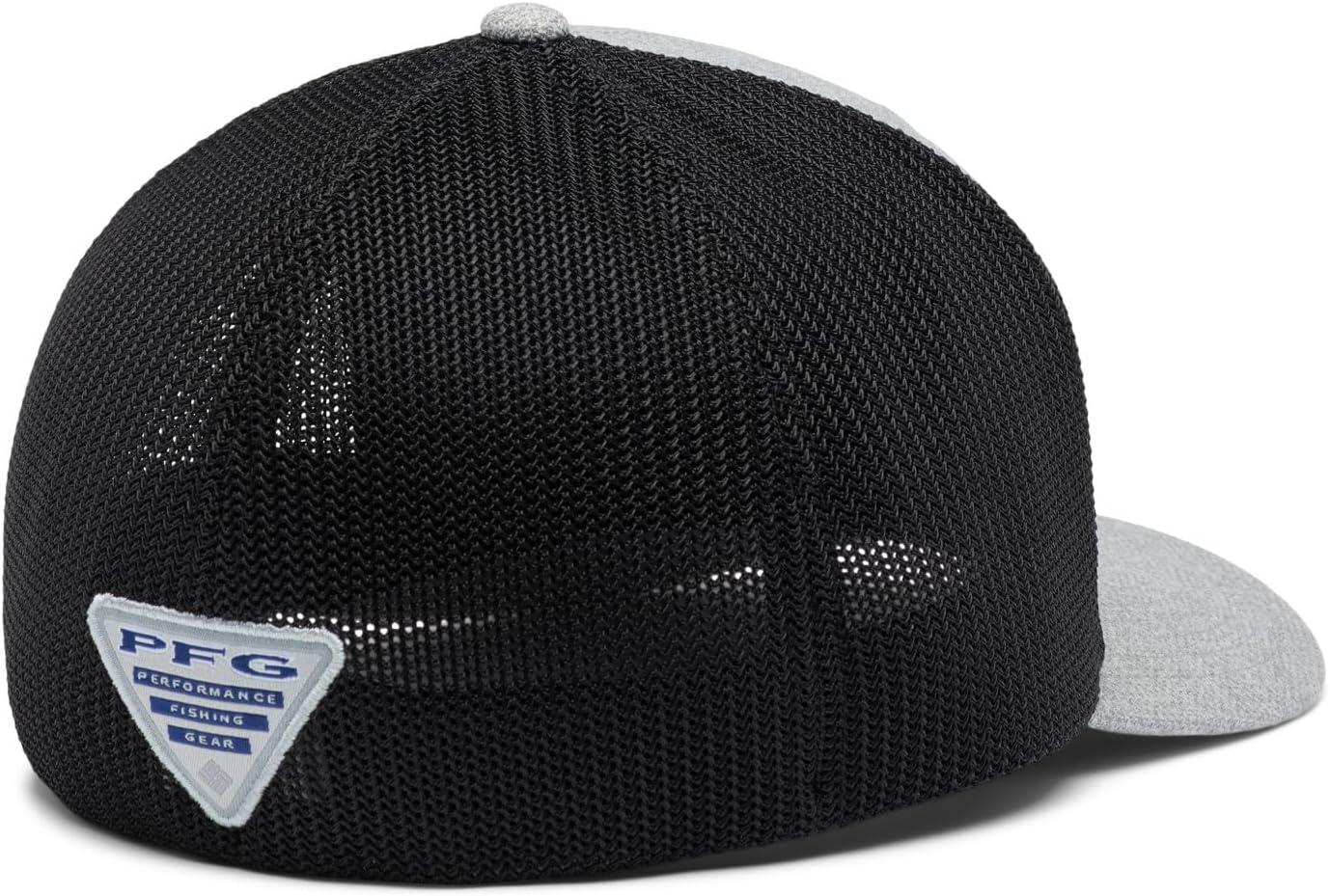 imageColumbia Unisex Adult PFG Logo Mesh Ball CapCool Grey HeatherGrillUS Fish Flag