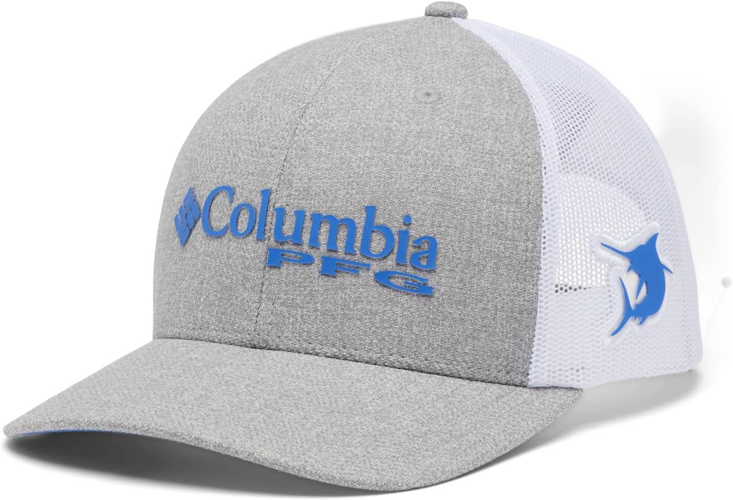 imageColumbia Unisex Adult PFG Logo Mesh Ball CapCool Grey HeatherVivid Blue