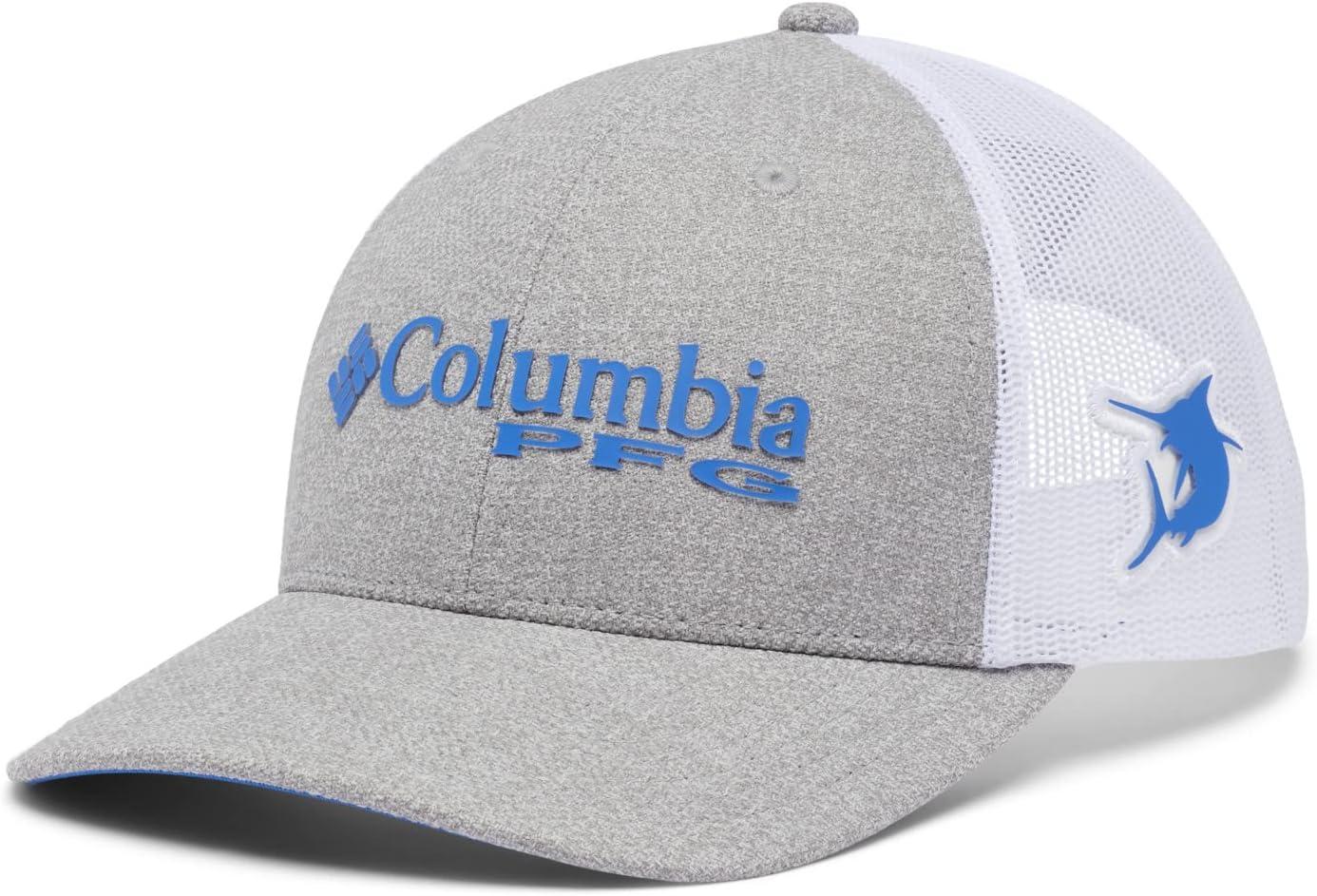 imageColumbia Unisex Adult PFG Logo Mesh Ball CapCool Grey HeatherVivid Blue
