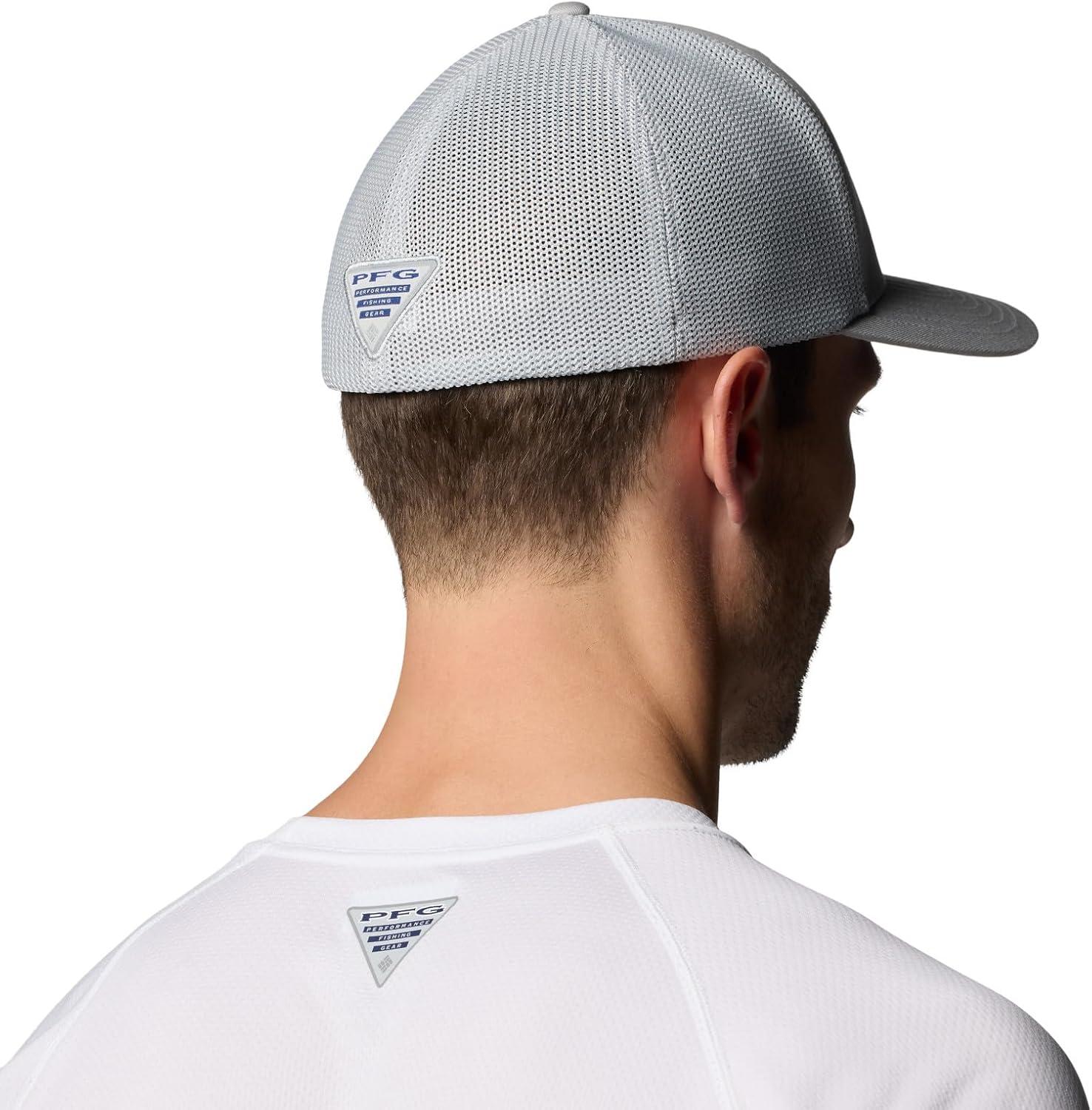 imageColumbia Unisex Adult PFG Logo Mesh Ball CapCool GreyNocturnalUs Fish Flag