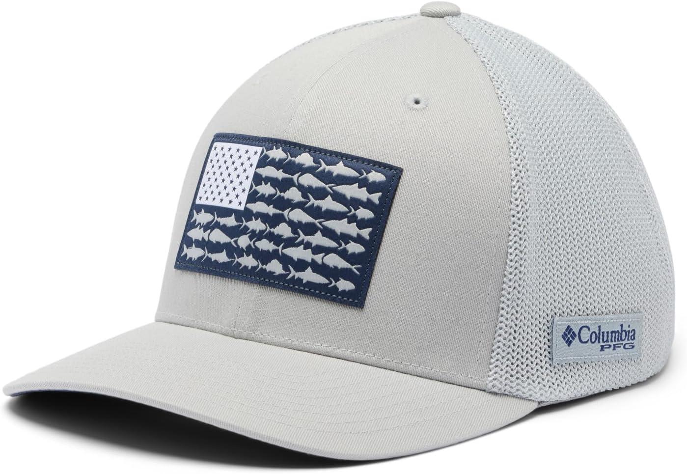 imageColumbia Unisex Adult PFG Logo Mesh Ball CapCool GreyNocturnalUs Fish Flag