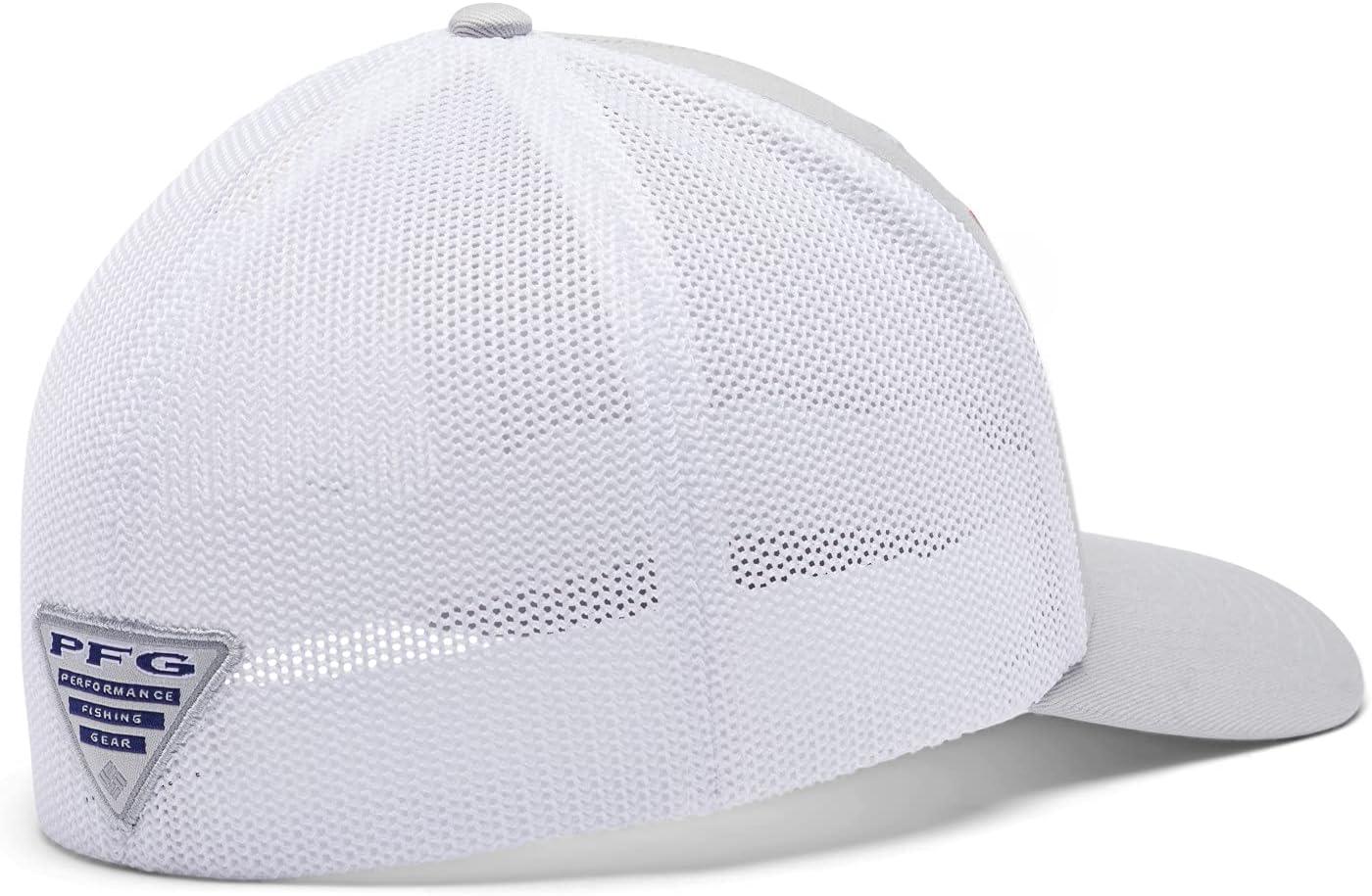 imageColumbia Unisex Adult PFG Logo Mesh Ball CapCool GreyWhiteAl Fish Flag