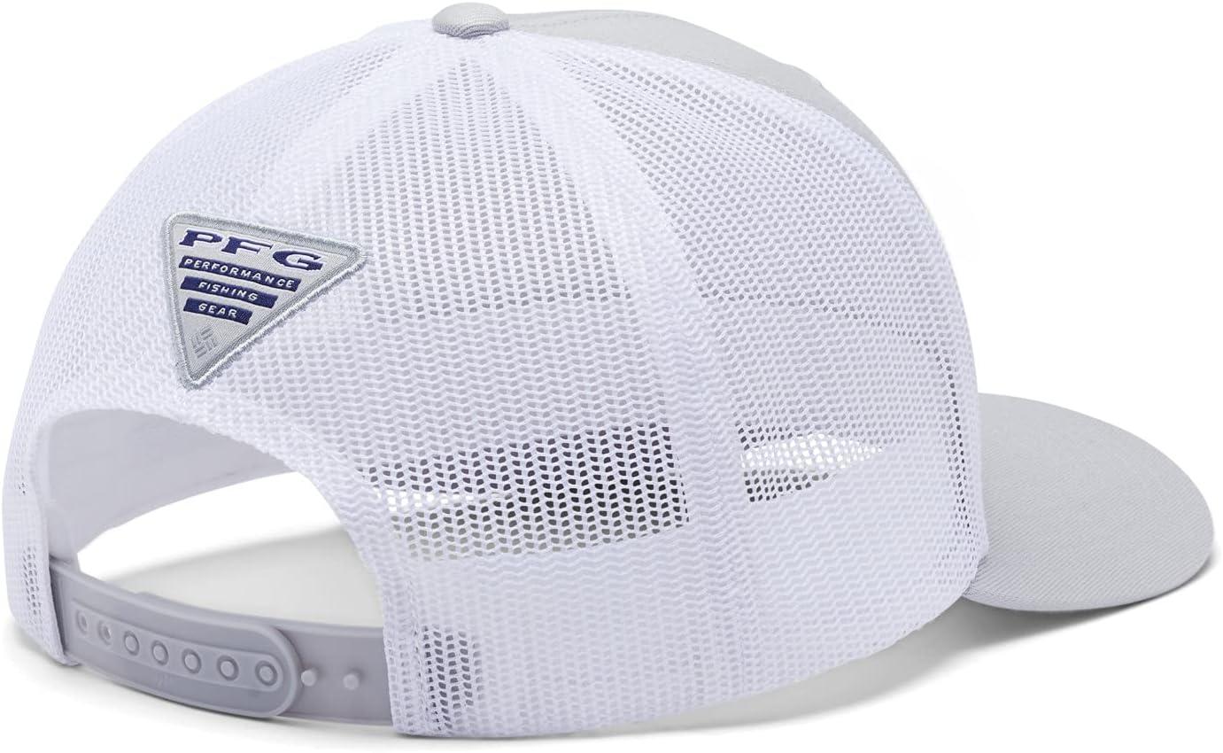 imageColumbia Unisex Adult PFG Logo Mesh Ball CapCool GreyWhiteUs Fish Flag