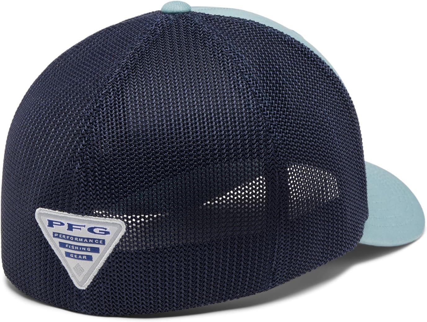 imageColumbia Unisex Adult PFG Logo Mesh Ball CapCrushed BlueNocturnalUs Fish Flag