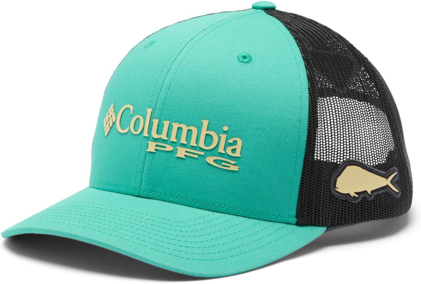 imageColumbia Unisex Adult PFG Logo Mesh Ball CapGlaze GreenSharkDorado