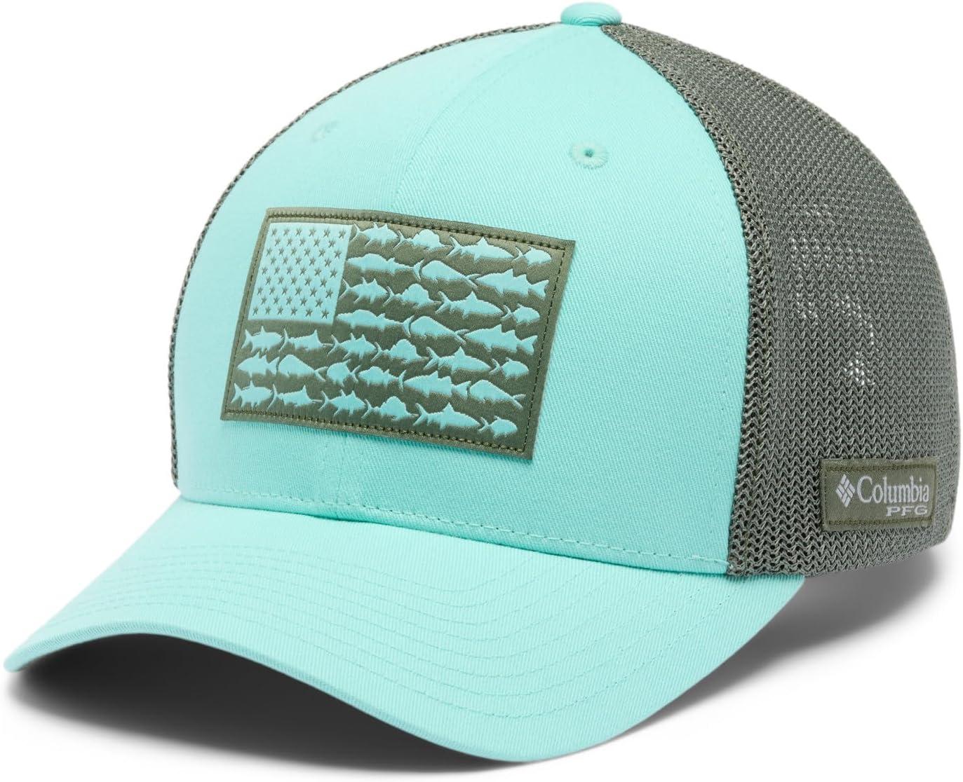 imageColumbia Unisex Adult PFG Logo Mesh Ball CapGulf StreamCypressUs Fish Flag