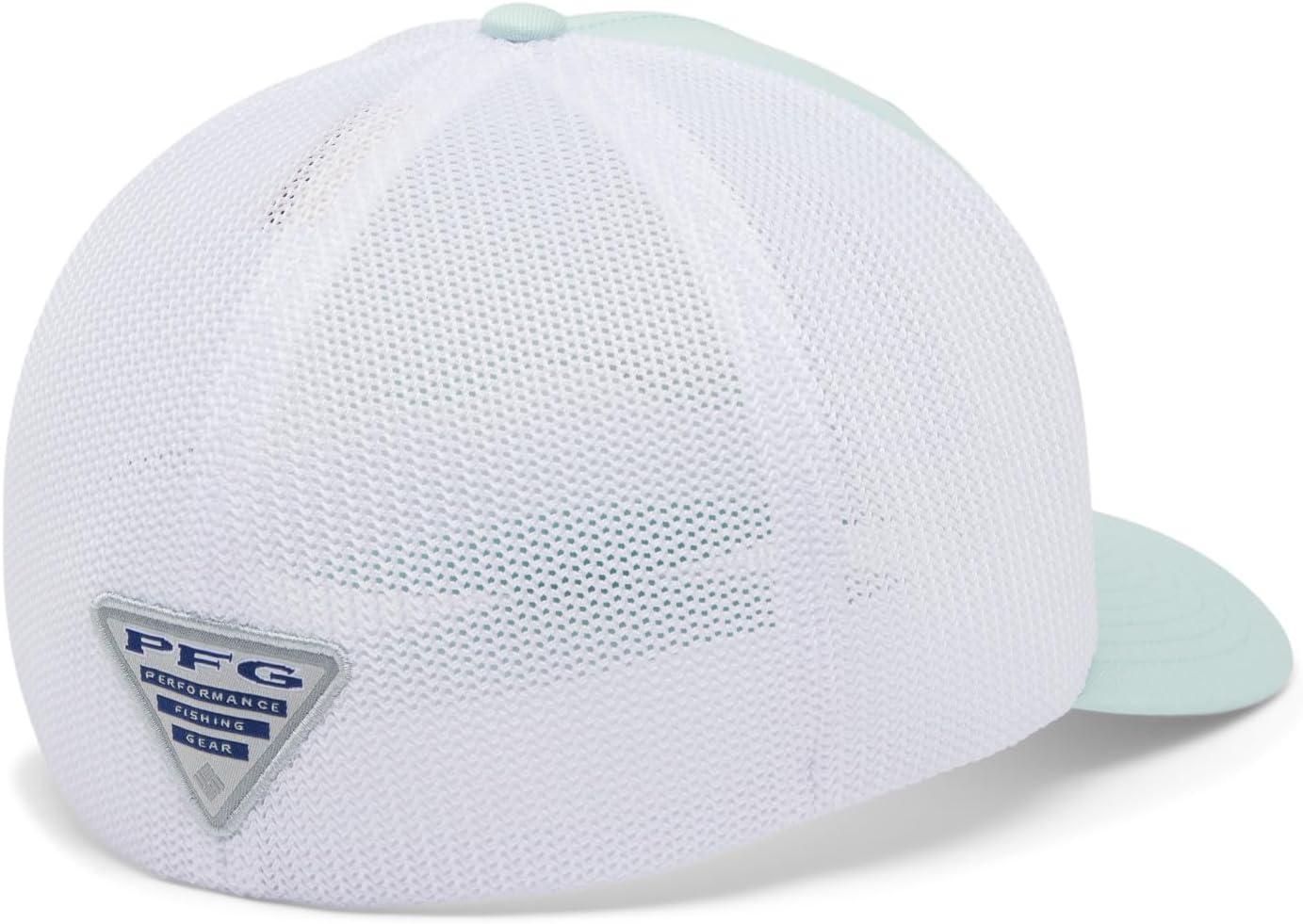 imageColumbia Unisex Adult PFG Logo Mesh Ball CapIcy MornWhiteUs Fish Flag