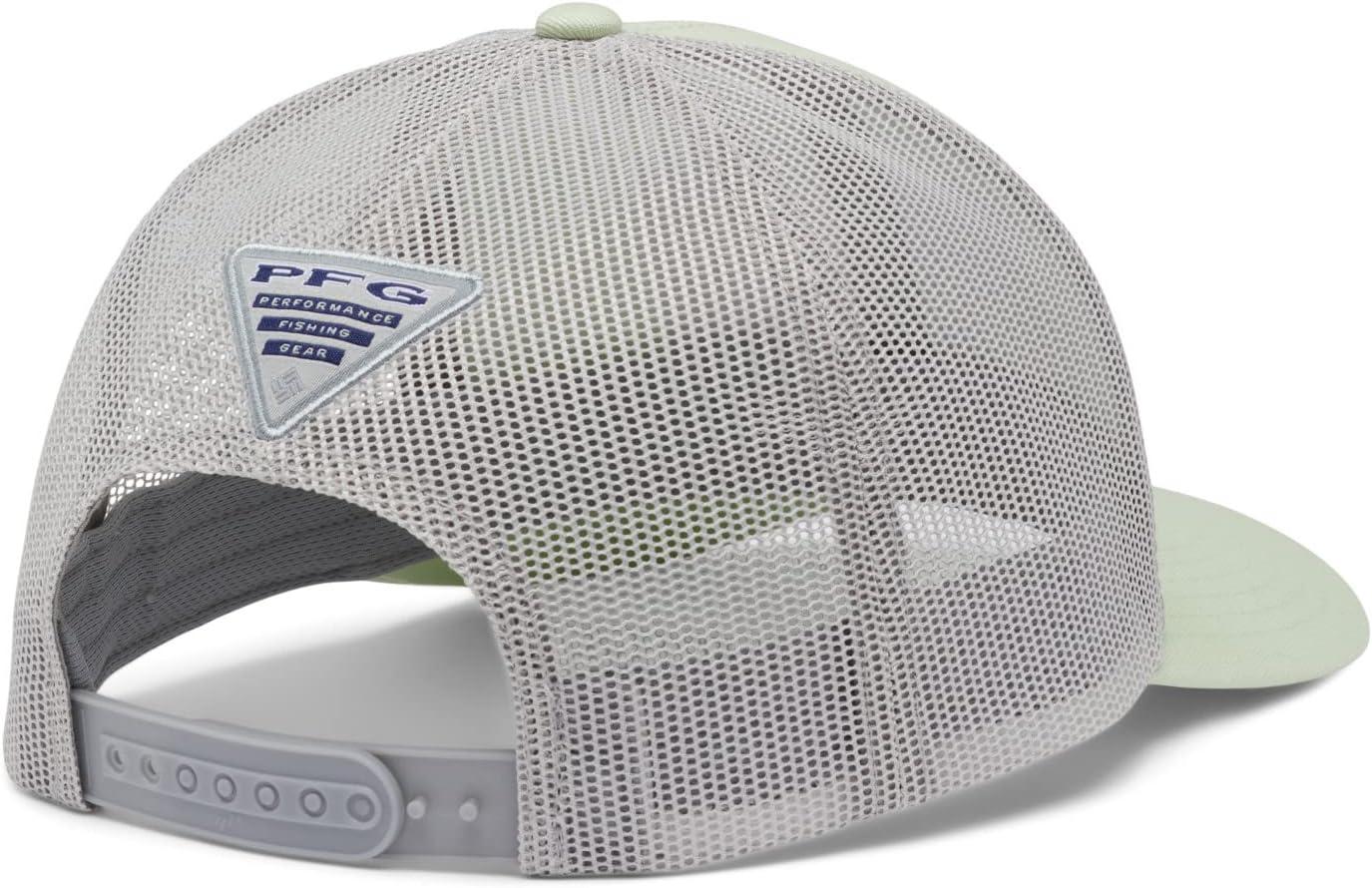 imageColumbia Unisex Adult PFG Logo Mesh Ball CapLight LimeNimbus Grey