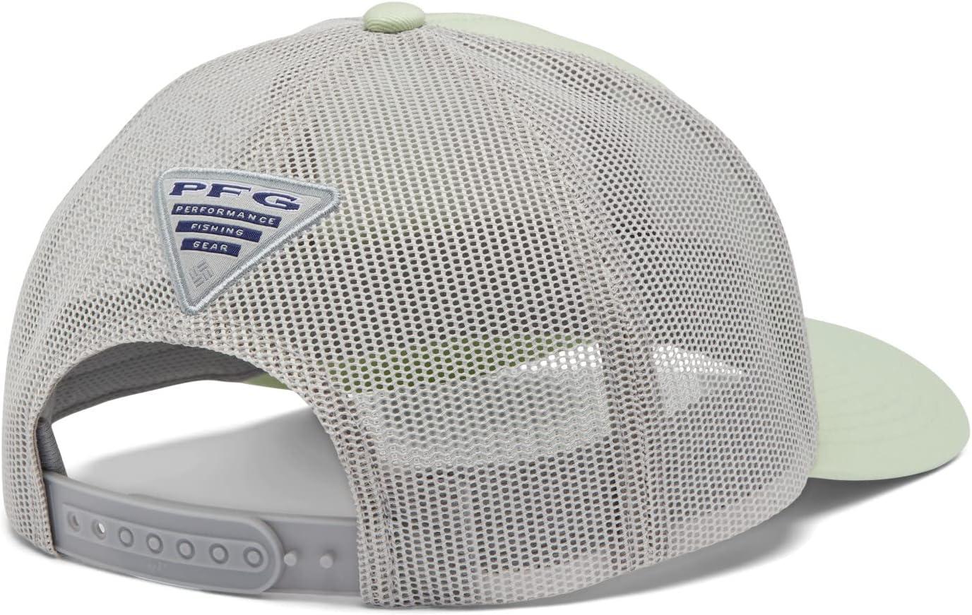 imageColumbia Unisex Adult PFG Logo Mesh Ball CapLight LimeNimbus Grey