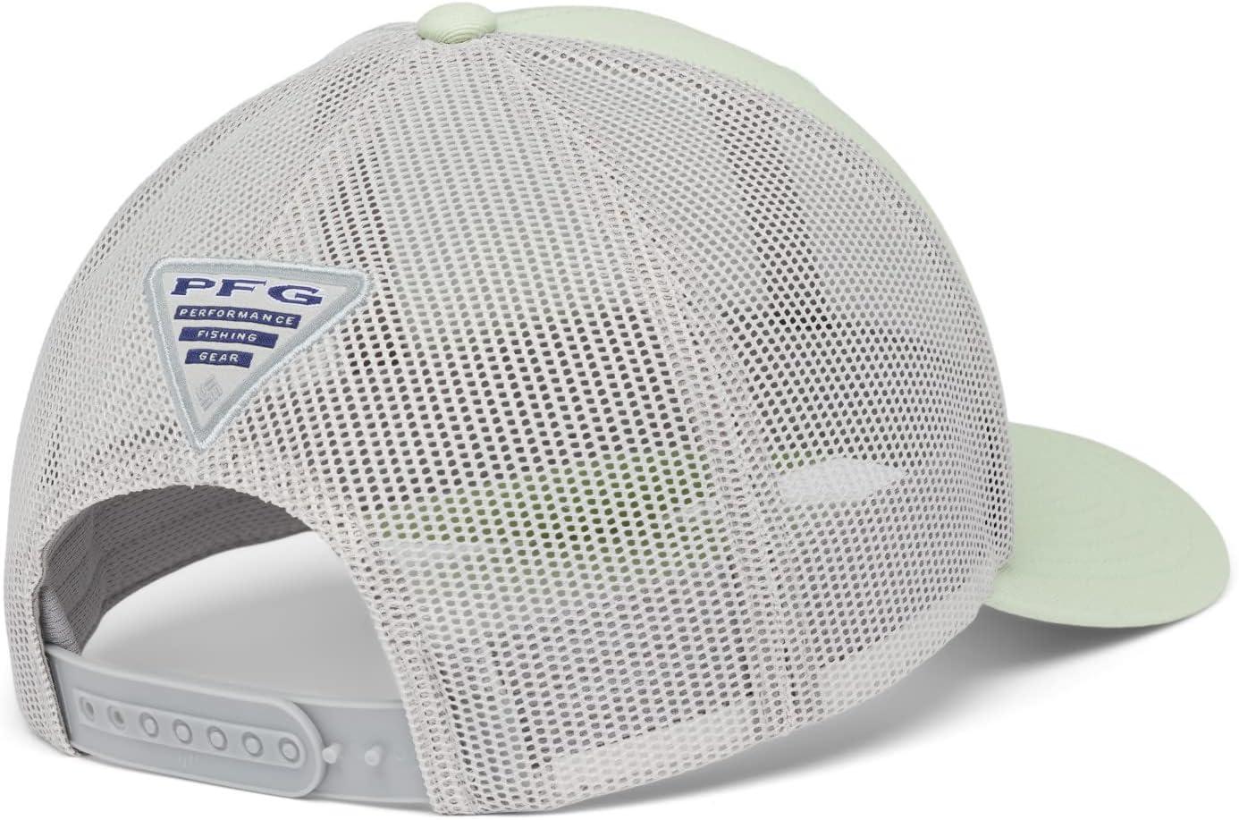 imageColumbia Unisex Adult PFG Logo Mesh Ball CapLight LimeNimbus Grey