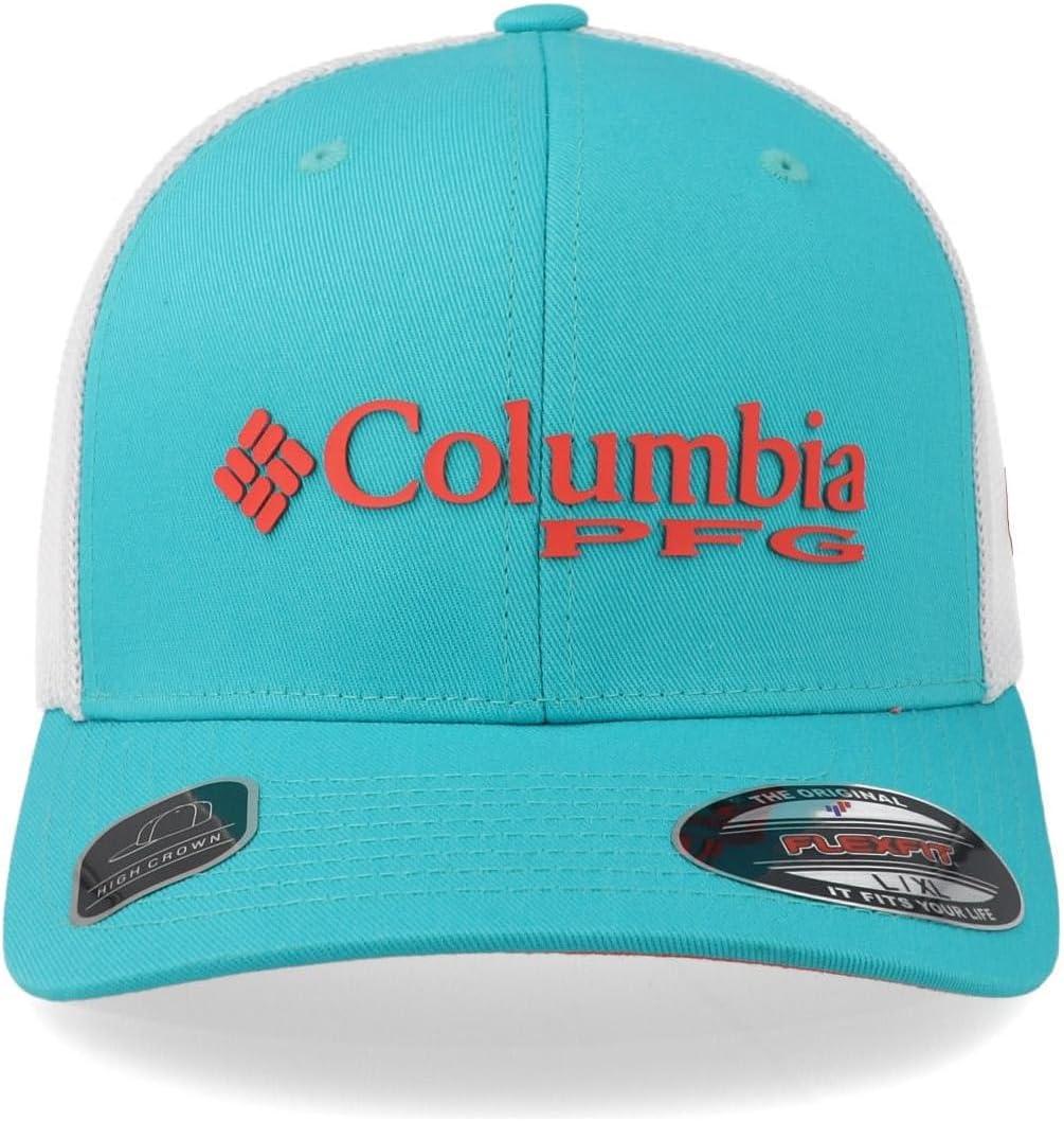 imageColumbia Unisex Adult PFG Logo Mesh Ball CapOcean TealCorange