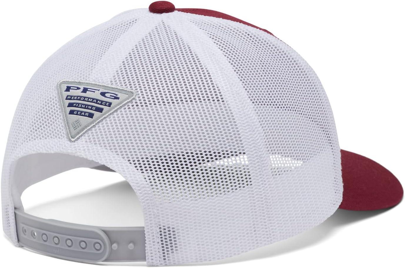 imageColumbia Unisex Adult PFG Logo Mesh Ball CapRed JasperCool GreyRedfish