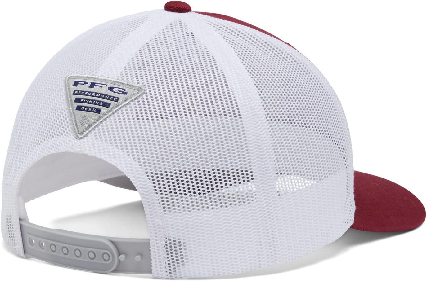 imageColumbia Unisex Adult PFG Logo Mesh Ball CapRed JasperCool GreyRedfish