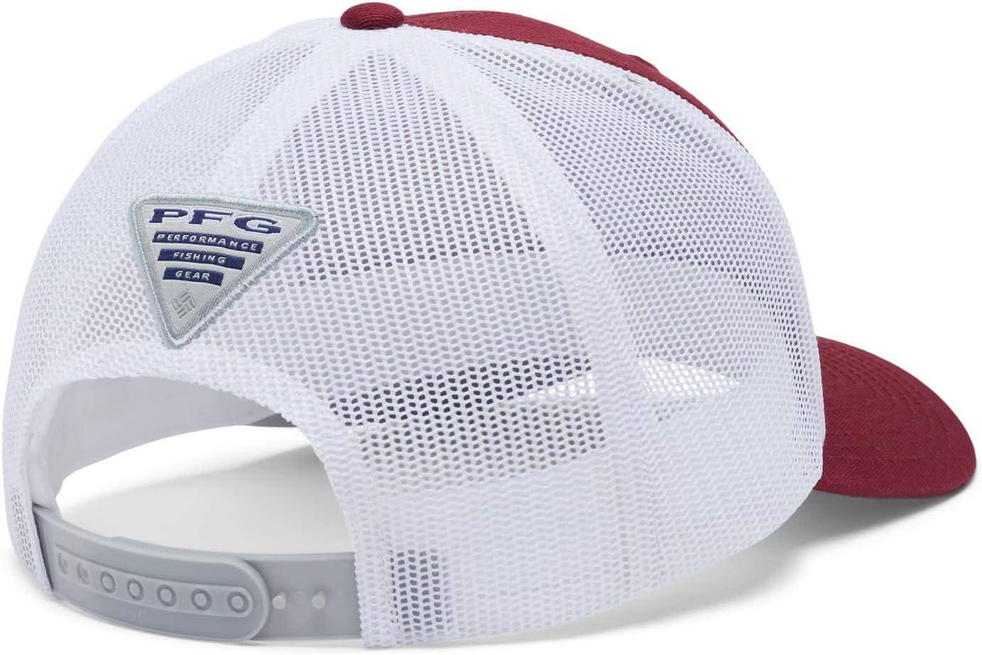 imageColumbia Unisex Adult PFG Logo Mesh Ball CapRed JasperCool GreyRedfish