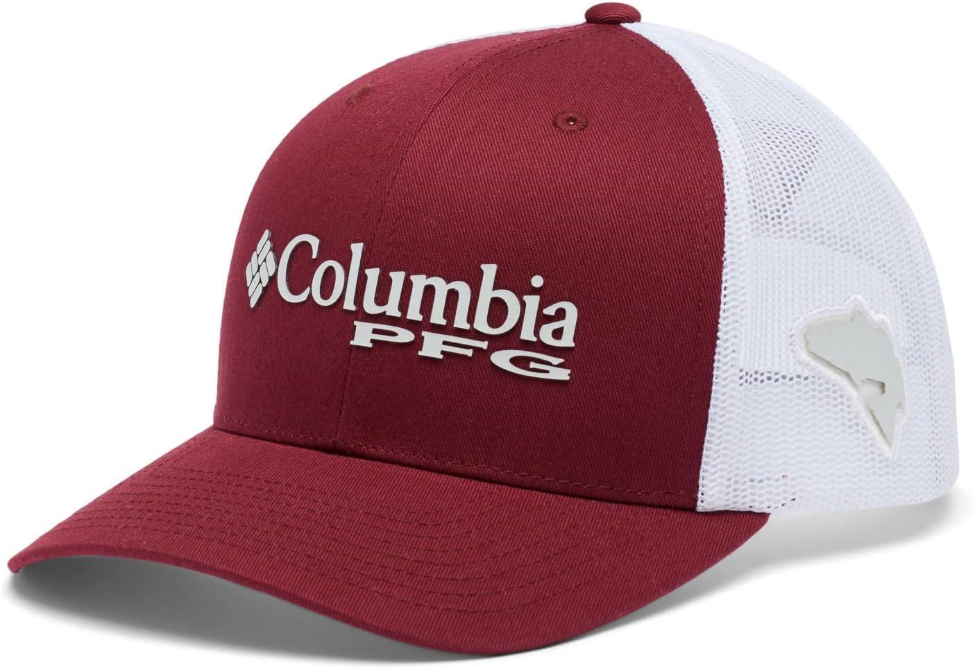 imageColumbia Unisex Adult PFG Logo Mesh Ball CapRed JasperCool GreyRedfish