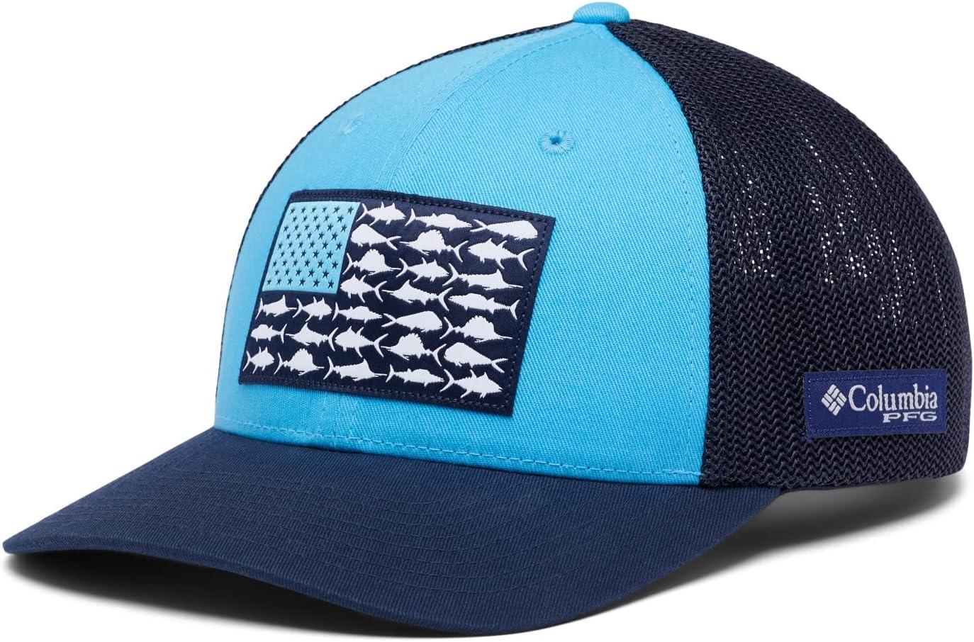 imageColumbia Unisex Adult PFG Logo Mesh Ball CapRiptideCollegiate NavyOffshore Slam Flag