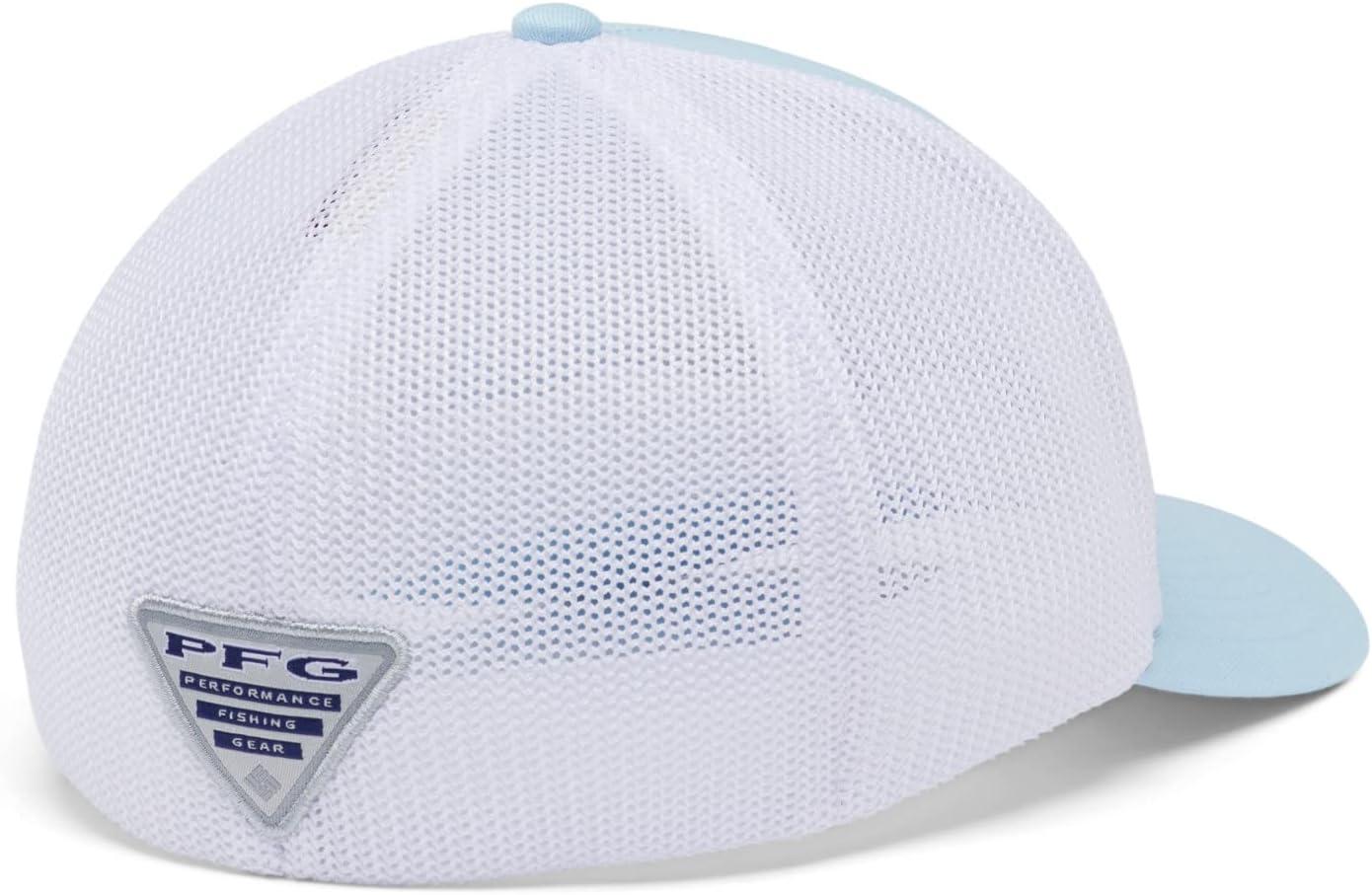 imageColumbia Unisex Adult PFG Logo Mesh Ball CapSpring BlueWhiteMid Atlantic Flag