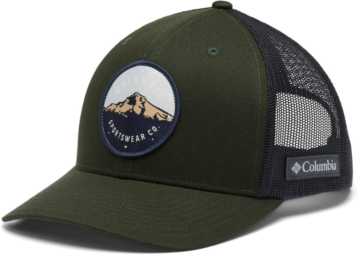 imageColumbia Unisex Adult PFG Logo Mesh Ball CapSpruceDark Nocturnal Mt Hood Patch