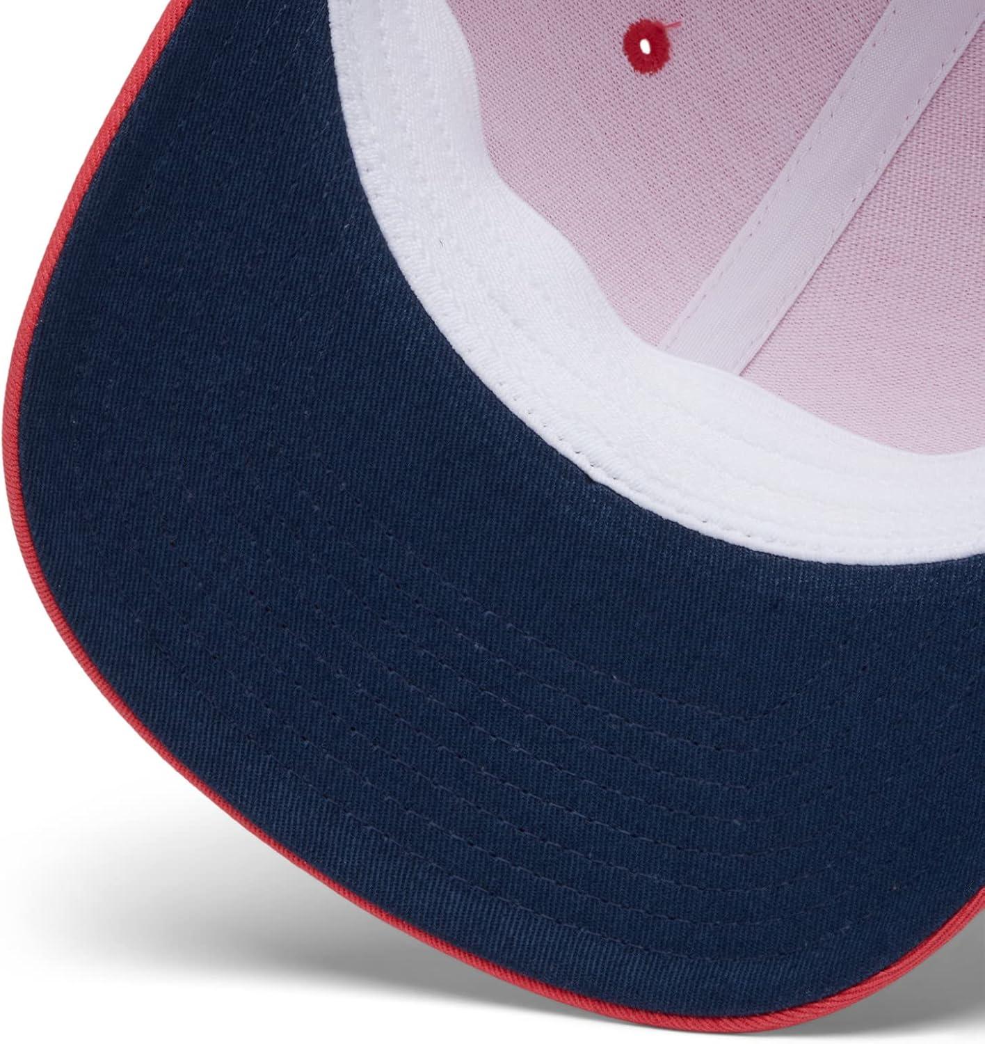 imageColumbia Unisex Adult PFG Logo Mesh Ball CapSunset RedCollegiate Navy