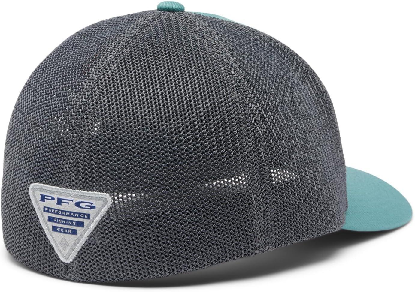 imageColumbia Unisex Adult PFG Logo Mesh Ball CapTranquil TealCity GreyTrout Flag