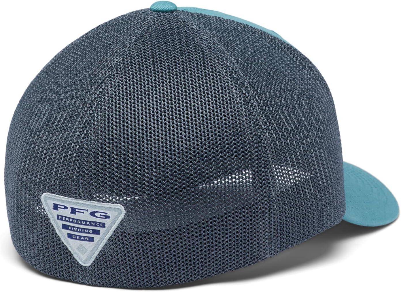 imageColumbia Unisex Adult PFG Logo Mesh Ball CapTranquil TealCity GreyTrout Flag