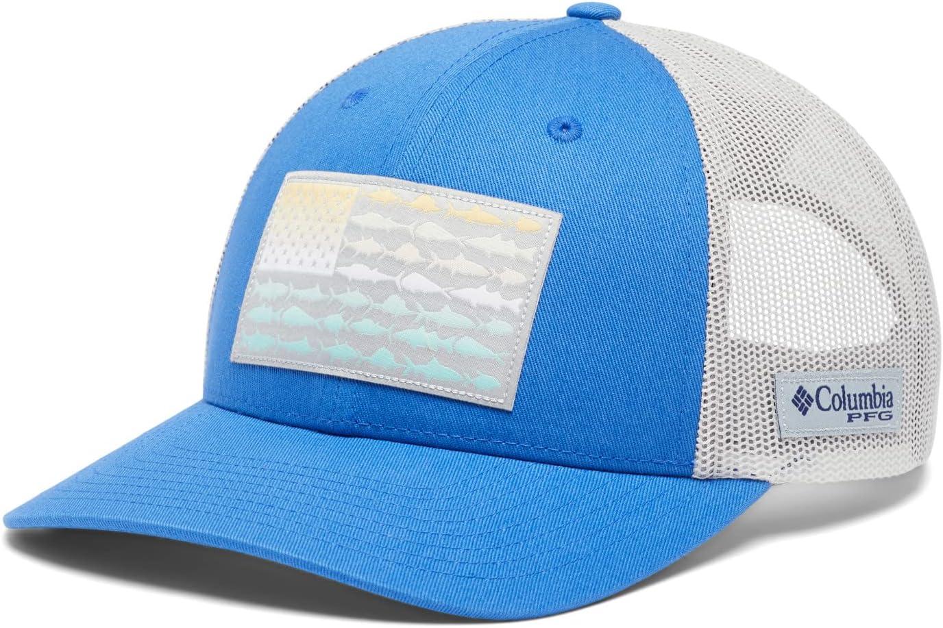 imageColumbia Unisex Adult PFG Logo Mesh Ball CapVivid BlueCool Grey