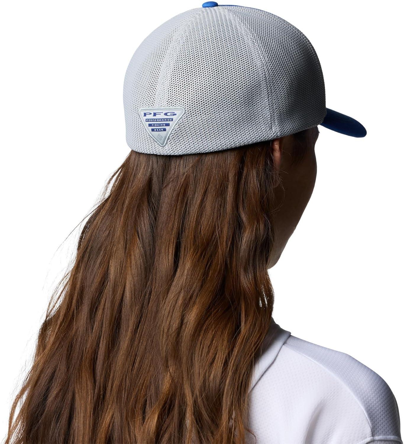 imageColumbia Unisex Adult PFG Logo Mesh Ball CapVivid BlueCool GreyUs Fish Flag