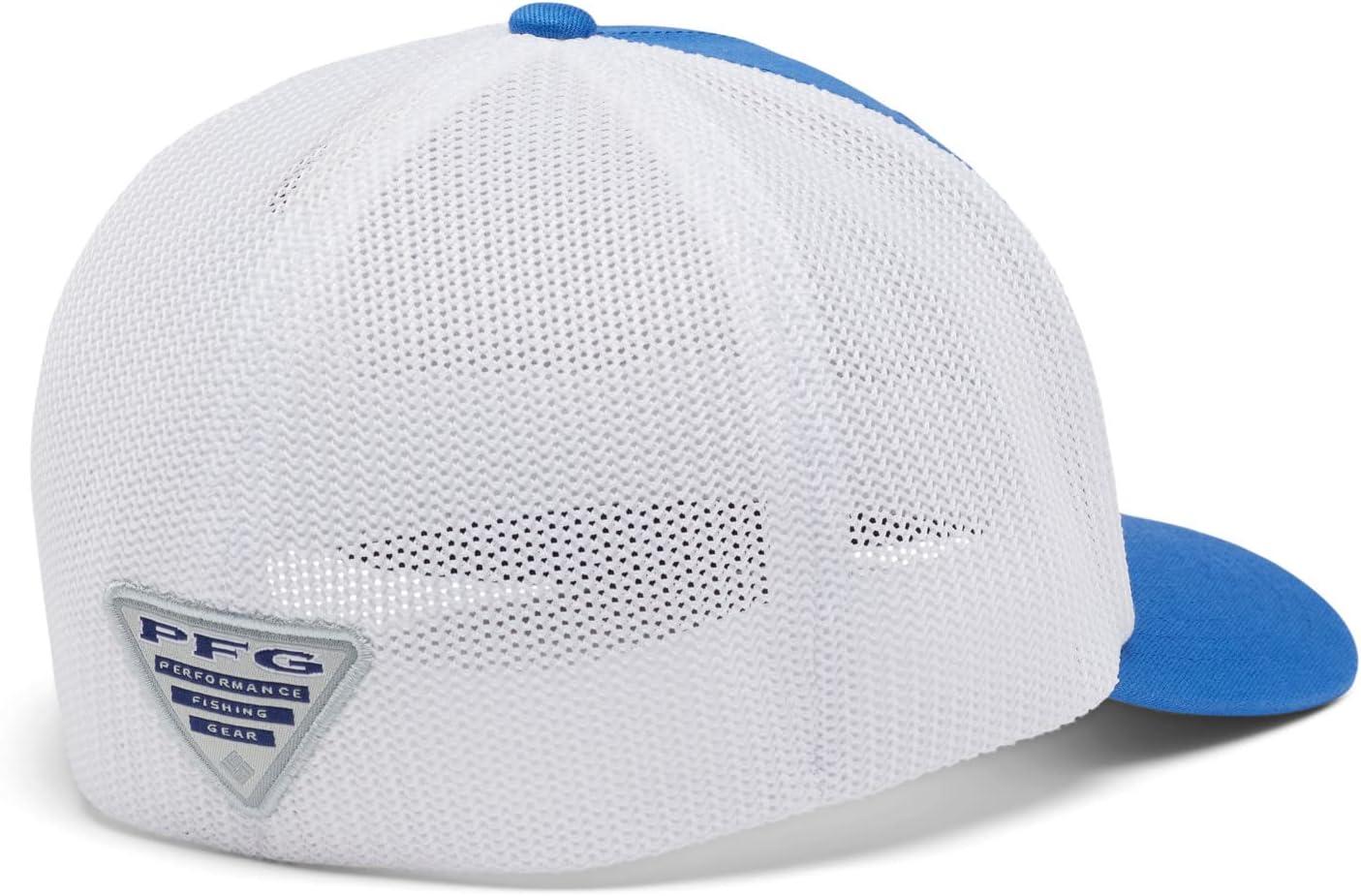 imageColumbia Unisex Adult PFG Logo Mesh Ball CapVivid BlueWhiteUS Fish Flag