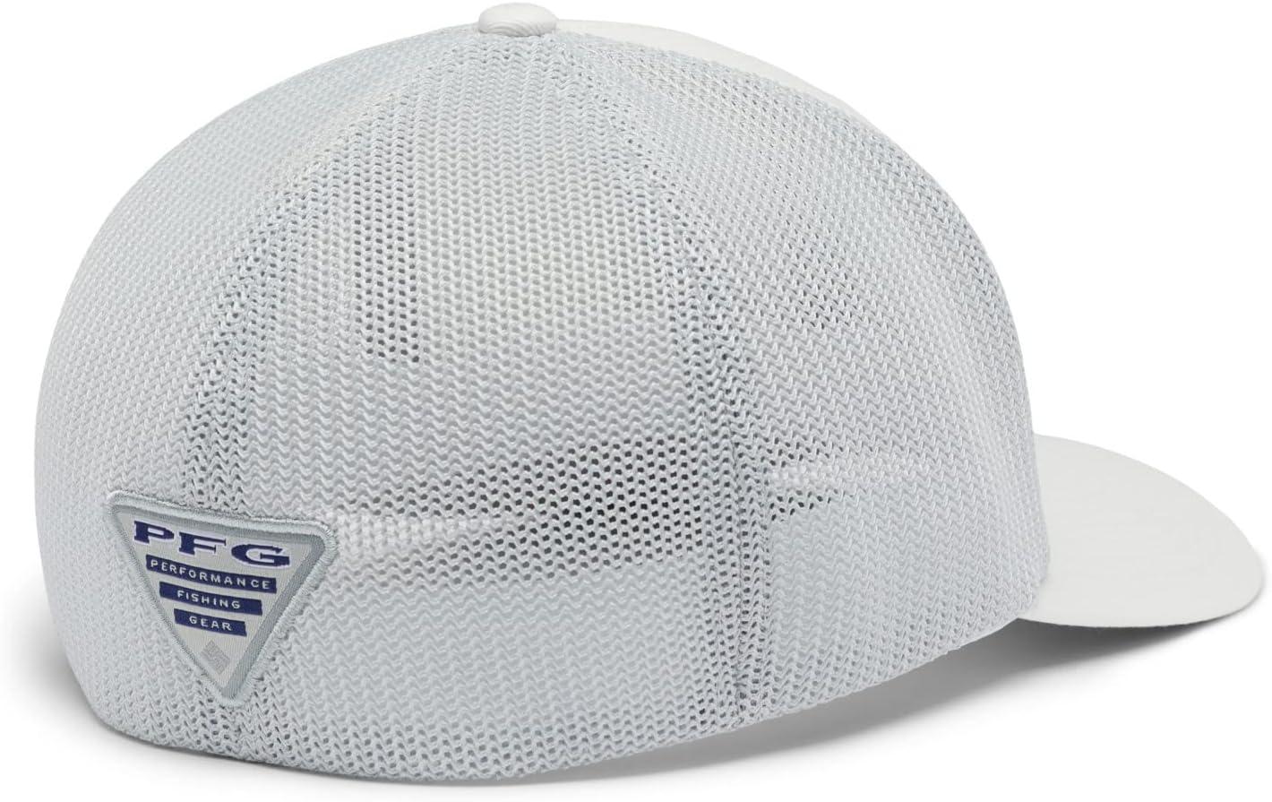 imageColumbia Unisex Adult PFG Logo Mesh Ball CapWhiteCool GreyBass Flag