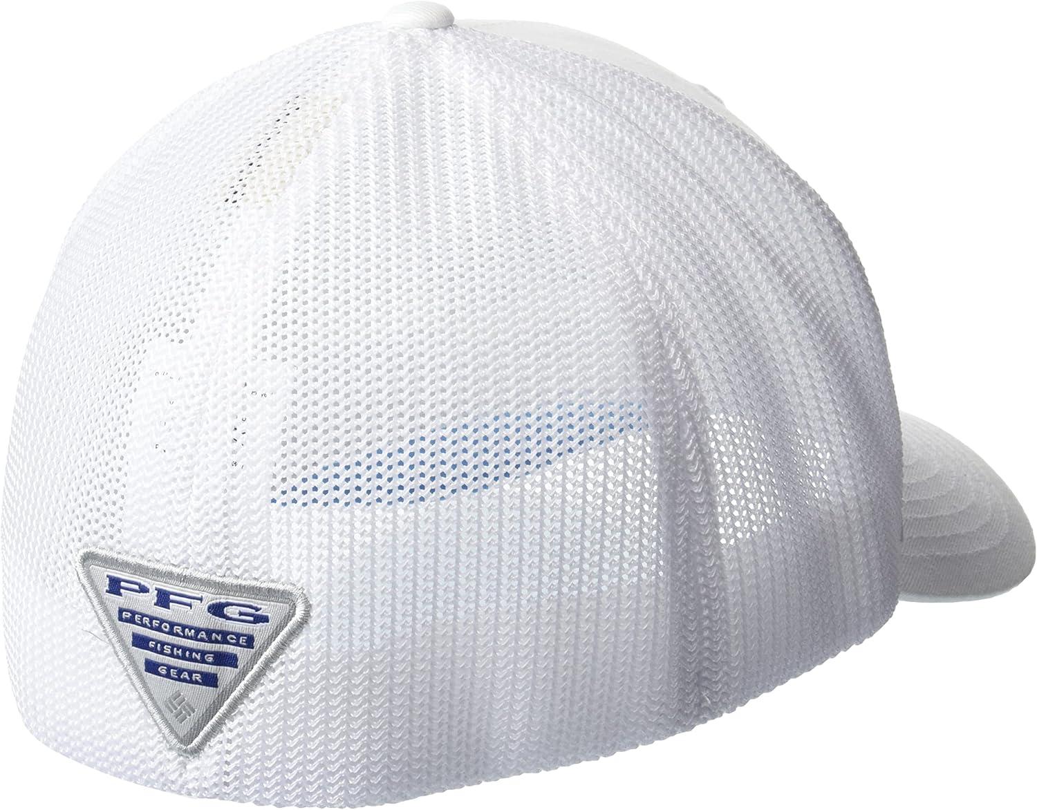 imageColumbia Unisex Adult PFG Logo Mesh Ball CapWhiteRiptide