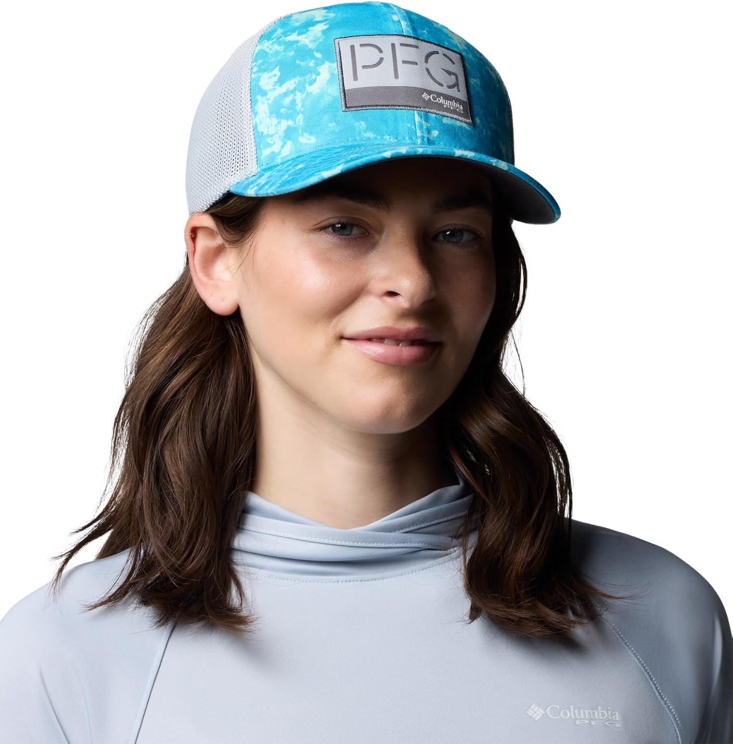 imageColumbia Unisex Camo Mesh Ball CapBlue Echo Seamoss Print