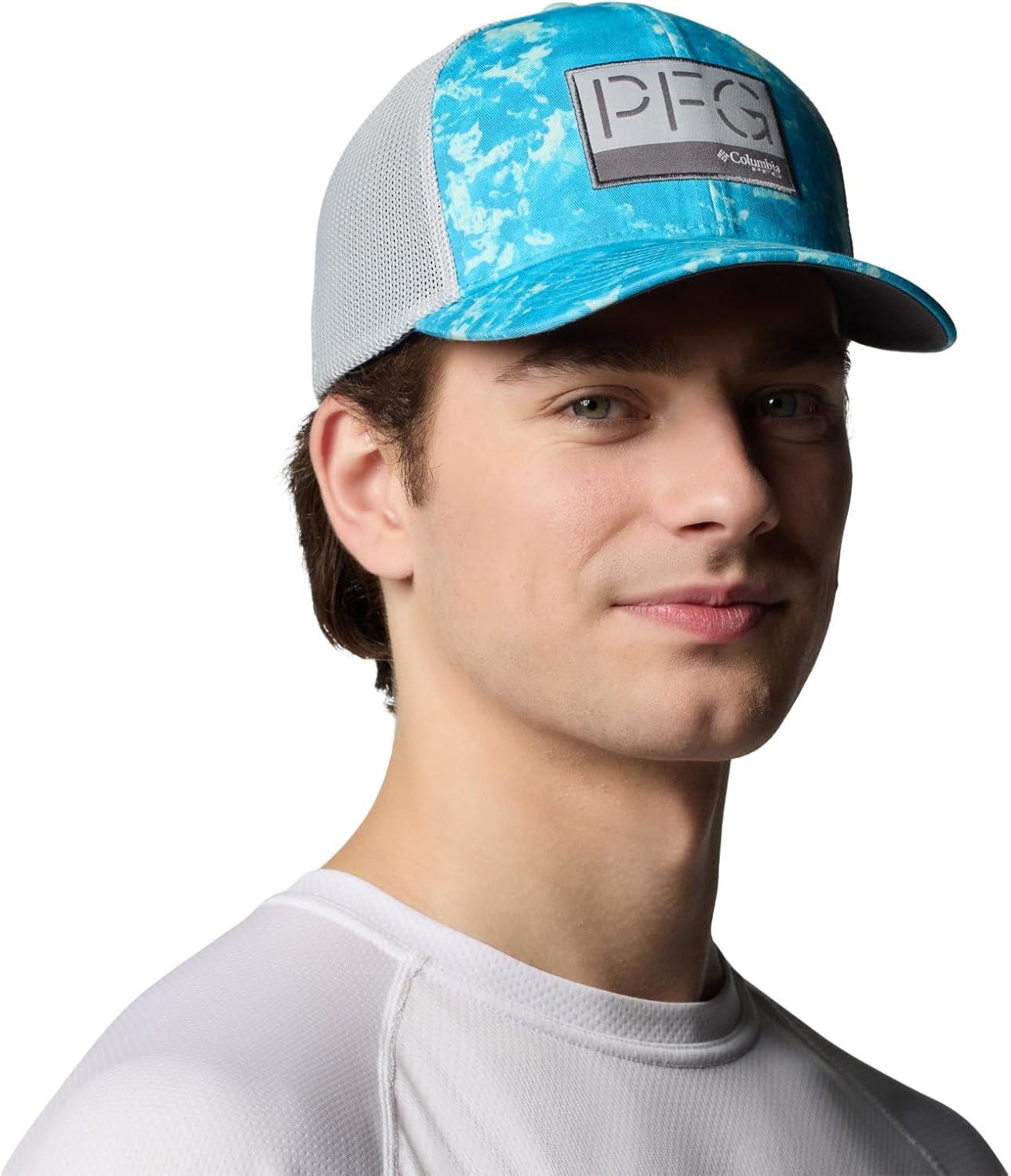 imageColumbia Unisex Camo Mesh Ball CapBlue Echo Seamoss Print