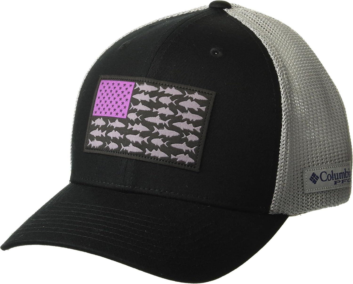 imageColumbia Unisex PFG Fischflagge Mesh Ballkappe Hoch CapBlackCool GreyInshore Slam Flag