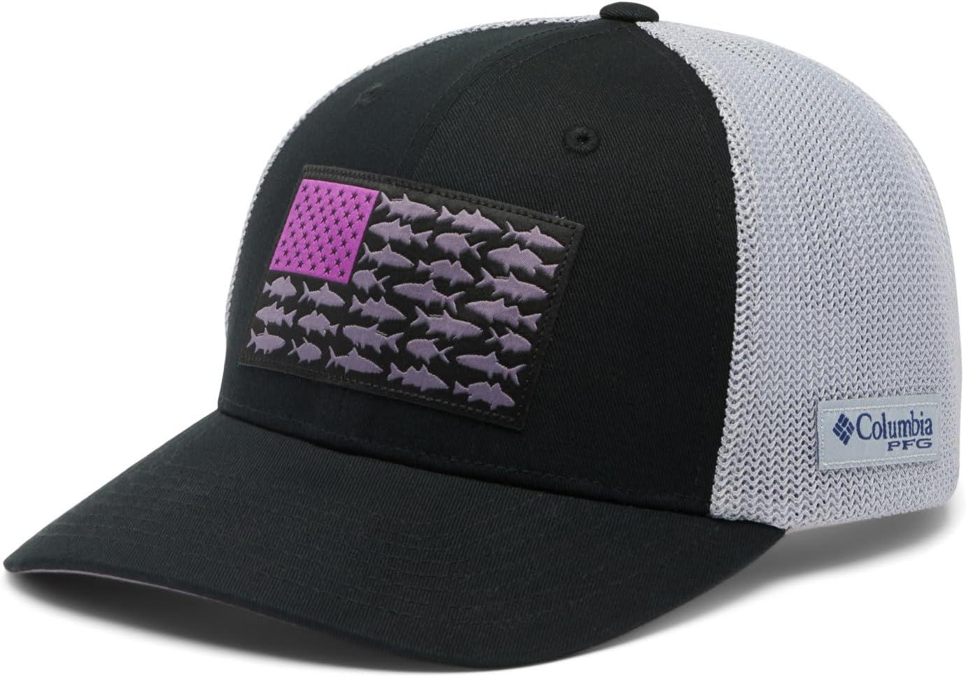 imageColumbia Unisex PFG Fischflagge Mesh Ballkappe Hoch CapBlackCool GreyInshore Slam Flag