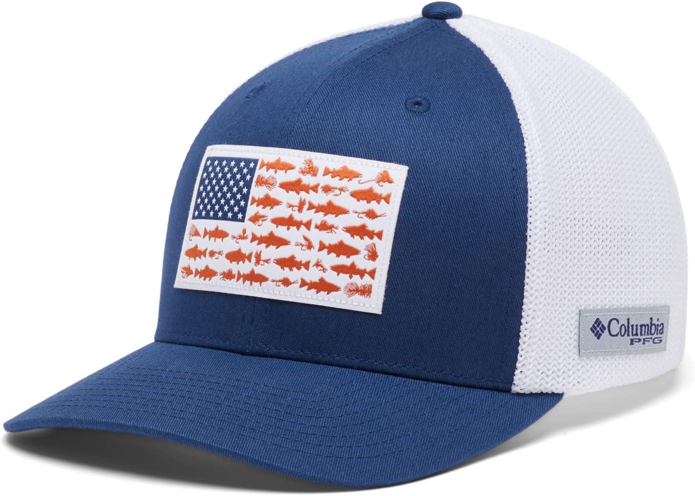 imageColumbia Unisex PFG Fischflagge Mesh Ballkappe Hoch CapCarbonTrout Flag