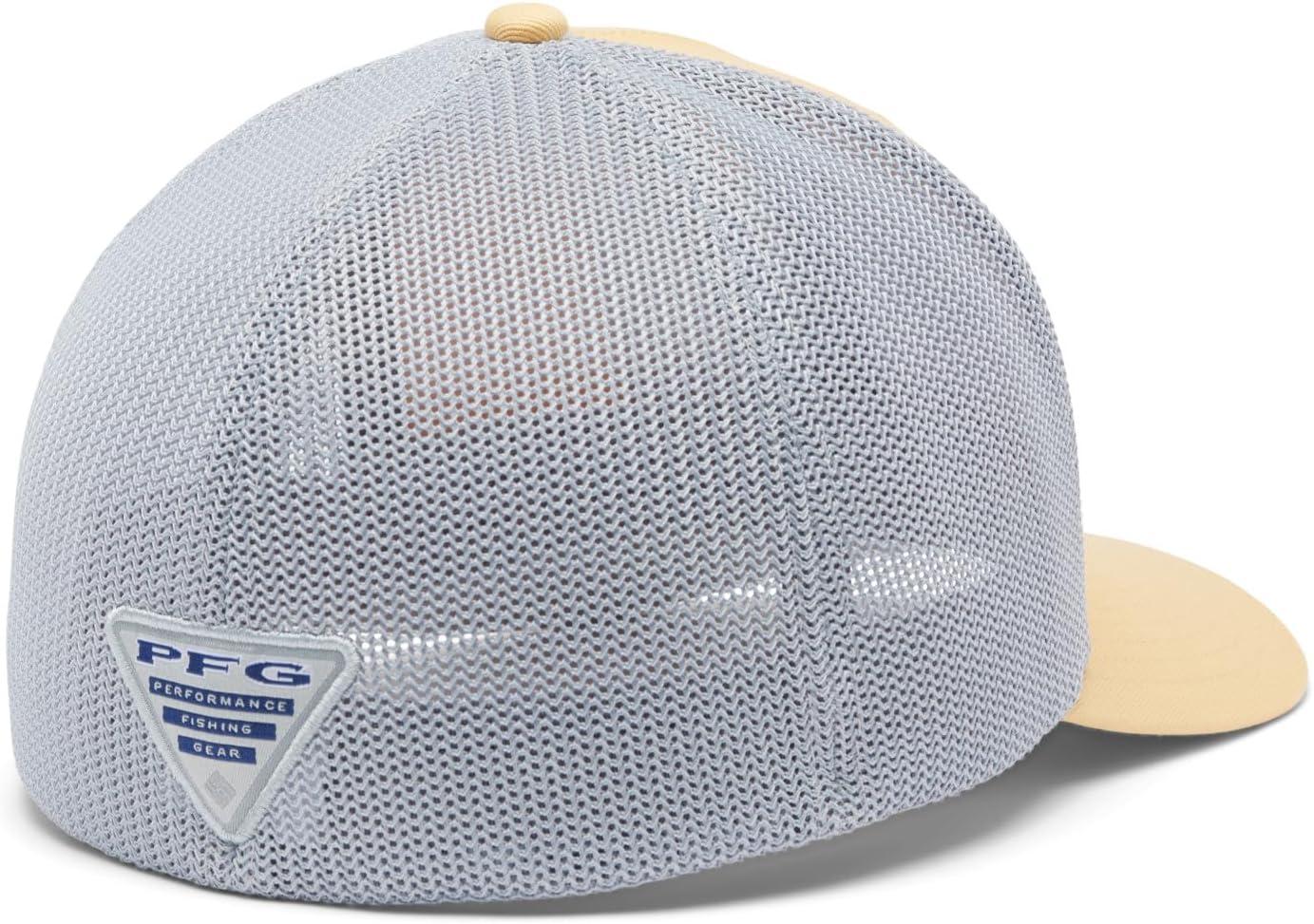 imageColumbia Unisex PFG Fischflagge Mesh Ballkappe Hoch CapCocoa ButterCool GreyMid Atlantic