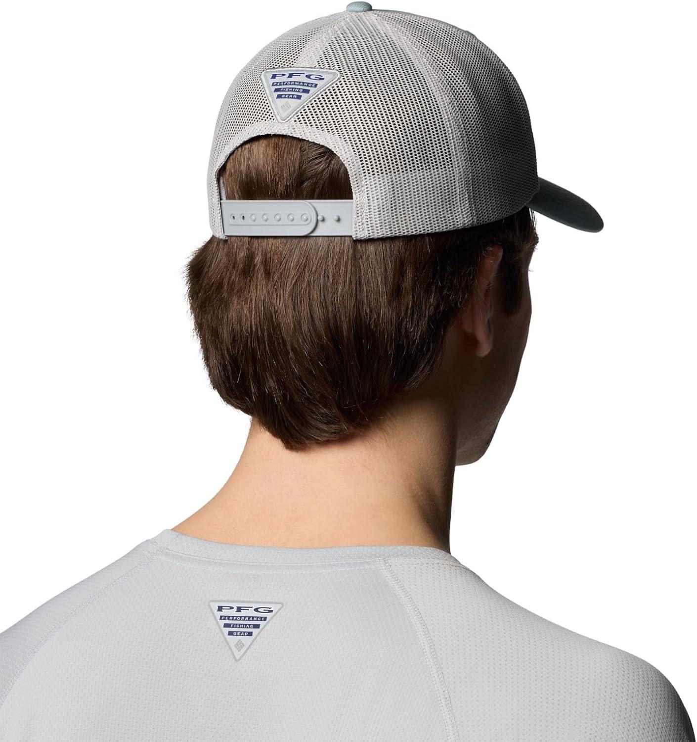 imageColumbia Unisex PFG Fischflagge Mesh Ballkappe Hoch CapCrushed BlueCool Grey