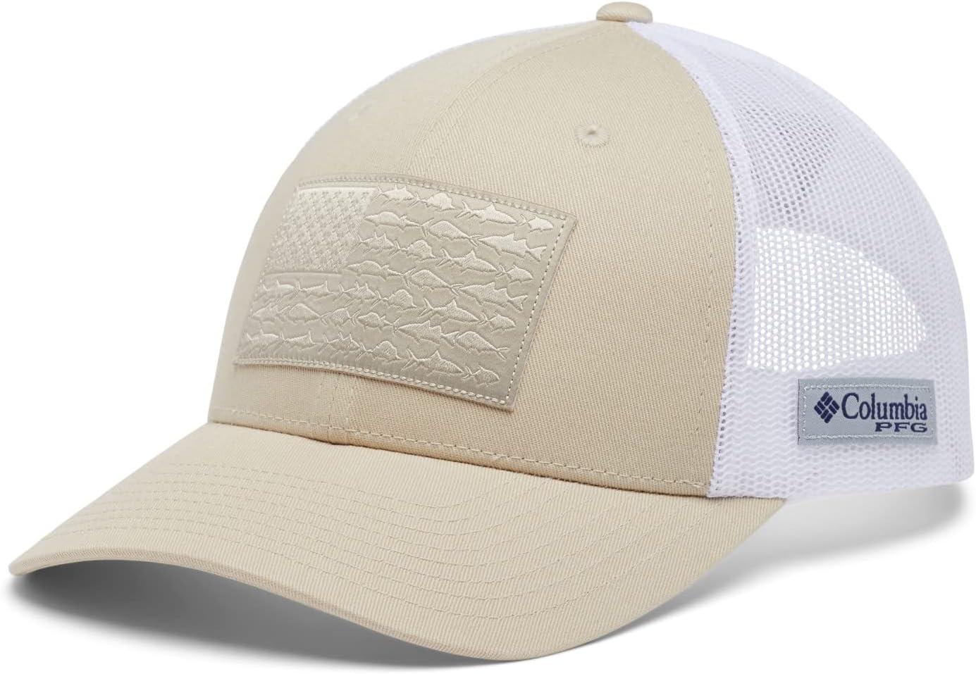 imageColumbia Unisex PFG Fischflagge Mesh Ballkappe Hoch CapFossilWhiteFish Flag