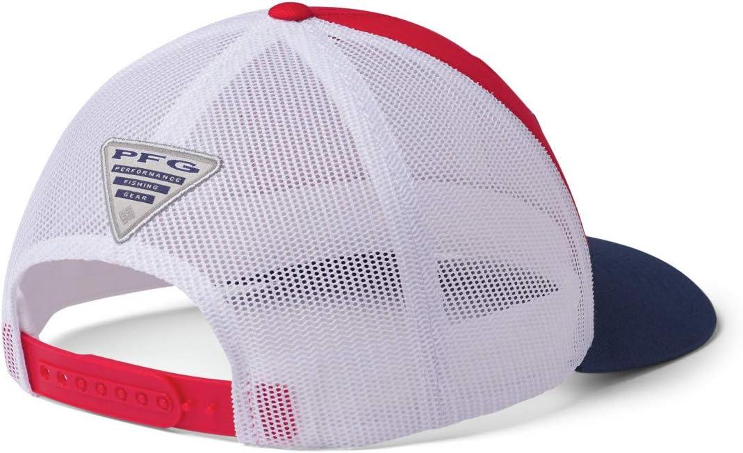 imageColumbia Unisex PFG Fischflagge Mesh Ballkappe Hoch CapRed Spark White Carbon