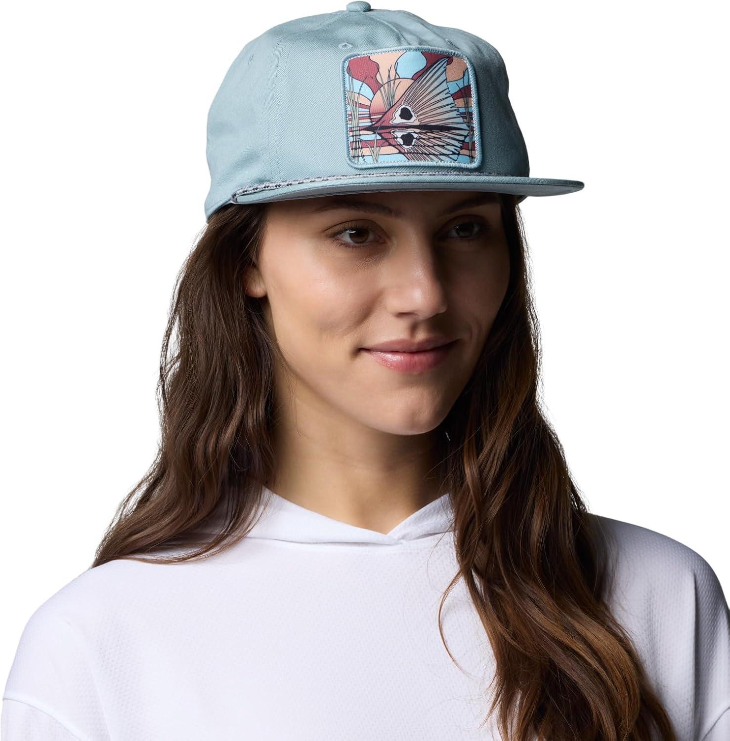 imageColumbia UnisexAdult PFG Back Tack Snap BackCrushed BlueRedfish Shine